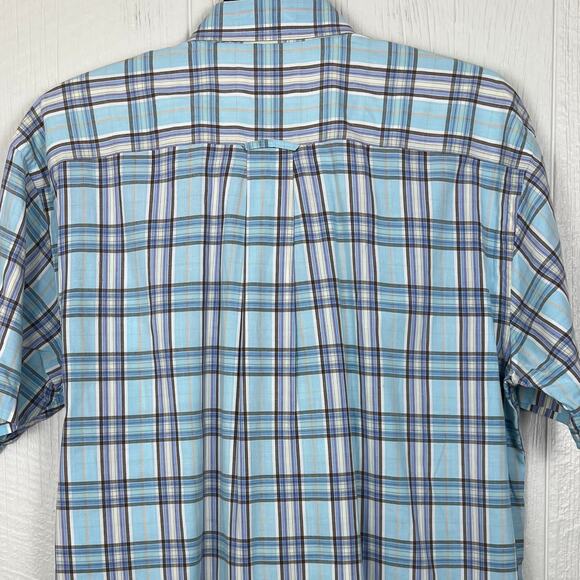 Orvis shirt men’s XL short sleeve button-down blue Armpit to armpit: 27” - Picture 6 of 8